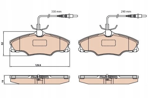 KLOCKI HAM. PRZÓD PEUGEOT 406