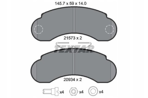 KLOCKI HAM. PRZÓD MERCEDES MB 100 (W631)